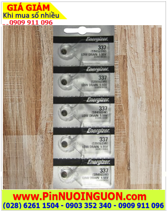 COMBO 01vỉ 5viên Pin đồng hồ 1.55v Silver Oxide Energizer SR416SW _Pin 337 (Xuất xứ NHẬT)
